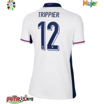 Camiseta Inglaterra Kieran Trippier #12 Primera Equipación para mujer Eurocopa 2024 manga corta